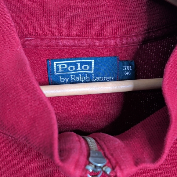 Polo by Ralph Lauren Men's Red Zip-Up Sweater - Picture 2 of 5